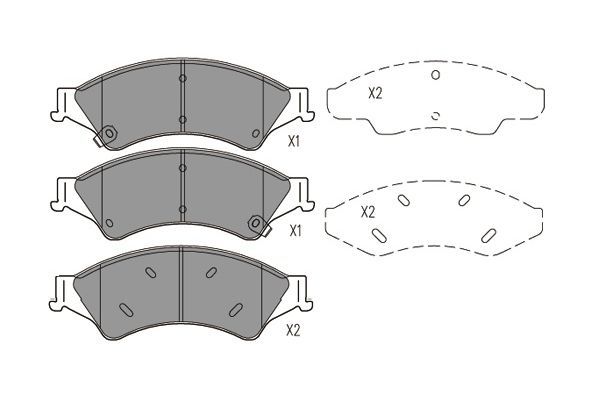 KAVO PARTS Комплект тормозных колодок, дисковый тормоз KBP-4574